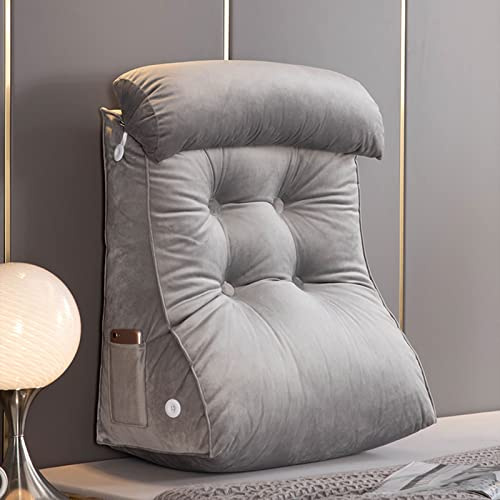 HEATHE Almohadas de Lectura,Almohada Lectura Lumbar Triangular,Cojín Cervical Ajustable y extraíble,Adecuado para Relajarse o Trabajar en la Cama/sofá/Suelo