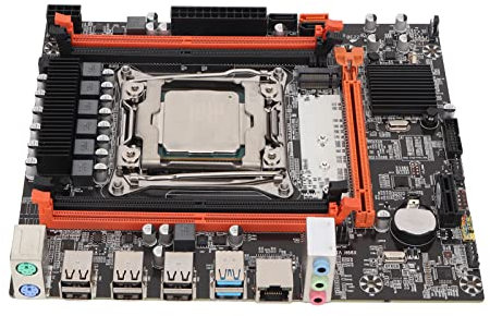 ASHATA X99H DDR4 Motherboard, LGA 2011 3 Motherboard für H81 B85 Serie, DDR4 Mainboard Dual Channel 6 Phasen Netzteil Wärmeableitung PC Motherboard für Desktop