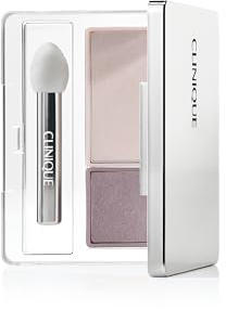Clinique All About Shadow Duo Eye Shadow Makeup | Safe For Sensitive Eyes | Buildable + Long-Wearing Color | Smooth, Easy Application, Twilight Mauve/Brandied, 0.05 Ounce