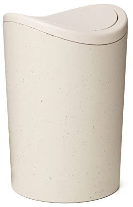 TATAY Poubelle Salle Bain avec Couvercle Basculant | Design Compact et Moderne | Plastique Résistant et Facile à Nettoyer | Fabriquée en Espagne avec Capacité 6L | 19 x 19 x 28 cm – Ecohome
