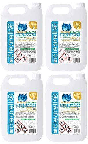 Clearell 20L | Pack of 4 x 5L | Blue Flame Premium Indoor Paraffin Class 1 | 20 litres BS2869 C1