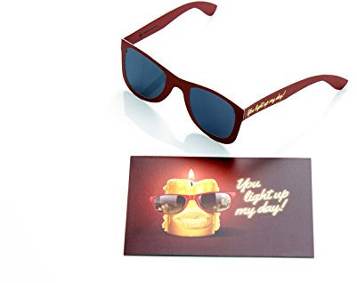 Diese-Klappkarten 2 Stück Geburtstagskarte - Grußkarten Set zum Geburtstag - mit Sonnenbrille zum Basteln - Geschenkkarte mit Motiv - You light up my day