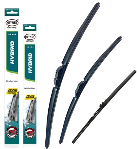 Polo 2002-2005 Heyner Germany Aero komplett set hybrid vindrutetorkare blad fram bak 53 cm 46 cm SL 13 tum V HH2118SL13V