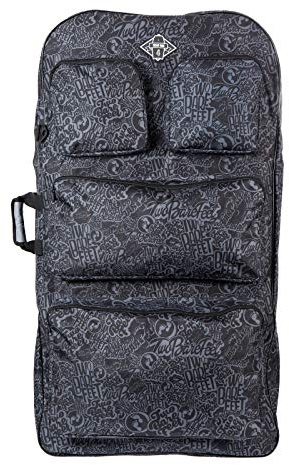 Two Bare Feet 44 Bodyboard Carry Bag – Heavy Duty, Padded Shoulder Straps, Sturdy Side Handle, Durable Zippers, Travel & Beach Ready – Multiple Colours, Multiple Sizes (Grey, Quad Bag)