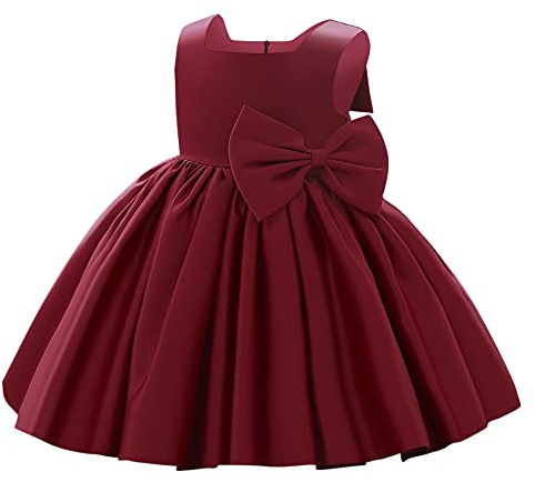 Baby Girls Little Girls Bowknot Tutu Princess Prom Dress Formal Ball Gown Birthday Wedding Party Christening Baptism Dresses