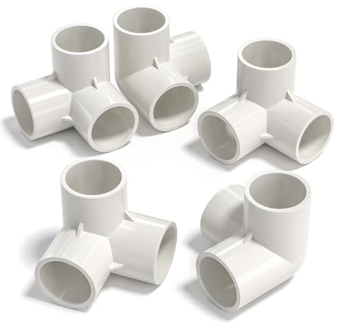 Bwintech Lot de 5 connecteurs coudés en T 3 voies en PVC - 40 mm - Raccord coudé pour tuyau d'eau de jardin