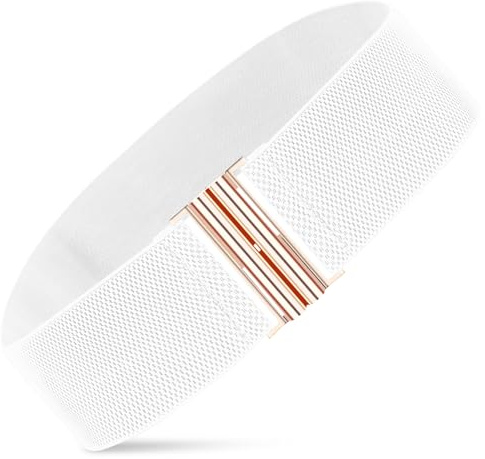 Andibro Cintura elastica larga da donna, cintura elasticizzata in vita Cintura con fibbia per abito da donna Cintura regolabile vintage