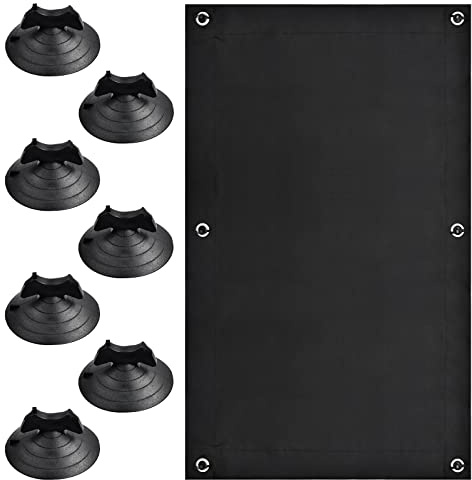 Verdunkelung für Fenster ohne Bohren, 48x93 cm, Schwarz, Dachfenster Verdunklungsstoff mit 7 Saugnäpfen, Verdunkelungsrollo Lichtundurchlässig Hitzeschutz Beschichtung, Thermoschutz Sonnenschutz Türen