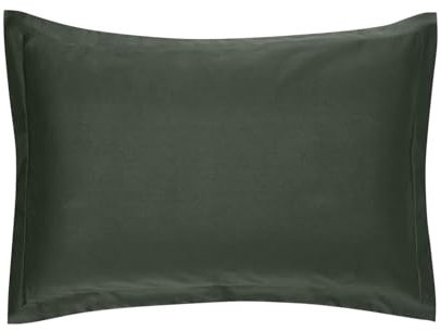Magano® Premium Kissenbezug 50x70 Grün | Weich & Bügelfrei | Hypoallergen & Atmungsaktiv | 3cm Stehsaum | Kopfkissenbezug 50x70 cm | Dunkelgrün