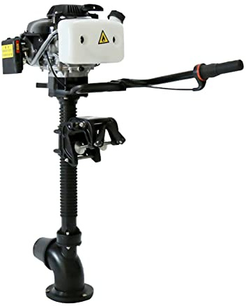 Motor fueraborda de gasolina refrigerado por agua de 4 tiempos 4 CV 55 cc con sistema de encendido CDI para embarcaciones inflables, barcos de pesca, motor de gasolina