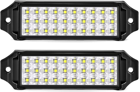 HOZILIFE Flush Mount LED Pod Lights, 2PCS 40W Bumper Light Spot Backup Reverse Lights Off-Road Driving Fog Work Lighting 6 Inch LED Light Bar for Truck ATV UTV Boat (White)