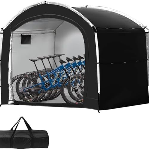 Abri de rangement pour vélo, abri de rangement portable extérieur pour vélo avec tissu Oxford 210D PU4000 imperméable pour 2/3/4/6/8 vélos, abri pour moto, outils de jardin, jouets, pelouse