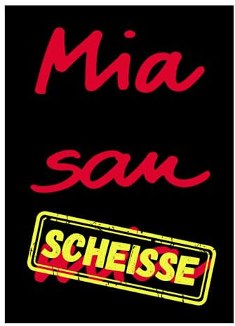 Mia San Scheisse Aufkleber, Anti Bayern, Fußball Fanaufkleber, Gegen München, Dortmund, 5 Stück, Lustig, Ultras