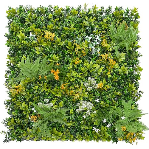 ODTORY Artificial Boxwood Hedges Panels Roll: 20x20 12P UV-Anti Faux Greennery Grass Wall Privacy Backdrop Fence Screen for Garden Fence Covering Privacy, Outdoor Indoor Home Decor
