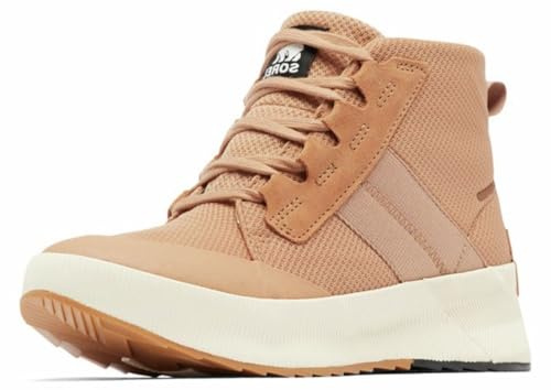 Sorel Women's Out N About III Mid Sneaker Waterproof, Tawny Buff/Gum 2, 8.5 Regular