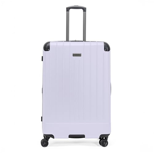 Flying Axis Collection Lightweight Hardside Expandable 8-Wheel Spinner Luggage, Lavender, 24-Inch Checked