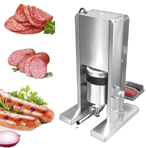 Insaccatrice Per Salsiccia, Insaccatrice Elettrica Per Salsicce, Verticale Insaccatrice Per Salumi In Acciaio Inox, Secchio Rimovibile, Con 3 Tubi Di Ripieno, Per Uso Domestico e Commerciale
