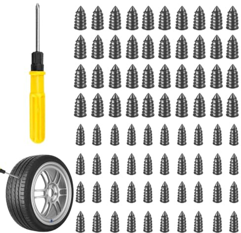 80 st däckreparationssats – gumminaglar för bil, MC, SUV & cykel | Reparationsset för punktering – med skruvmejsel, passar personbilar, motorcyklar, SUV och cyklar.