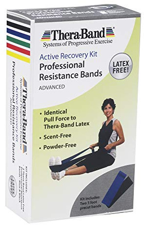 THERABAND Resistance Bands Set, Physio Bands – 1.5m Each, Advanced Set
