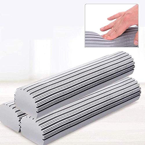 3PCS PVA Cabeza de Esponja Mop Heads 34CM Reemplazo de Fregona para Limpieza de Piso Cocina Hogar