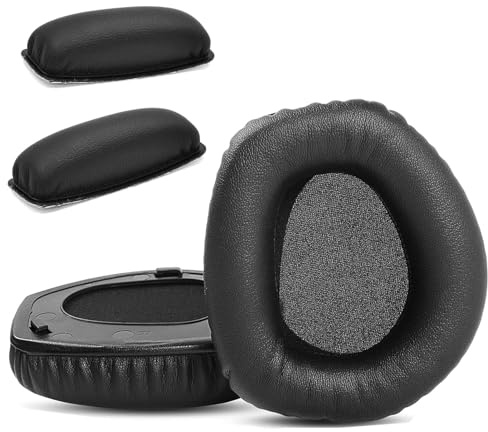 YunYiYi Coussinets de rechange en cuir protéiné RS165 RS175 - Compatibles avec casque sans fil Sennheiser HDR165 HDR175 - Mousse à mémoire de forme