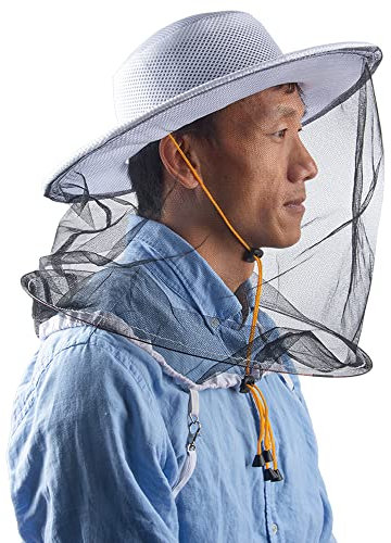 ZffXH Moskitonetz Hut Fischerhut Bienenzucht Imker Schleier Hüte Fliegen Käfer Schleier Haube