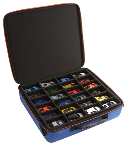 2TUFF Collectible Toy Car Storage Case and Organizer Storage Case with 48 Compartments and 2 Removable Trays - Toy Display Case Compatible with Most Hot Wheels Cars and Matchbox Cars