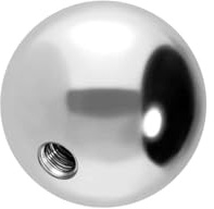 PIERCINGLINE Bola de rosca universal con rosca interior, acero quirúrgico 316L, accesorio para piercing de bola, repuesto de color y tamaño a elegir, 12 mm, Acero quirúrgico 316L