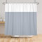 SDOTPMT 105x160cm Grau Weiß Zweifarbig Duschvorhang Klassisch Traditionell Badvorhang Minimalistisch Thema Dusche Vorhang für Badezimmer Polyester mit Haken