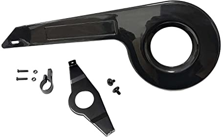 Vaveren Bike Chain Guard Cover Chainring Protector Replacement Lightweight Dustproof Protective Case Wheel Crankset Protection for Kids Bike Outdoor, Black Tail Fixed