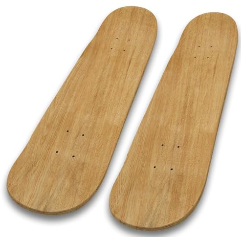 Beipoo 2 Packs 31x 8 Blank Skateboard Decks,Natural,7-Layer Maple Double Tail Skateboard,Great for Replacement and Art Painting