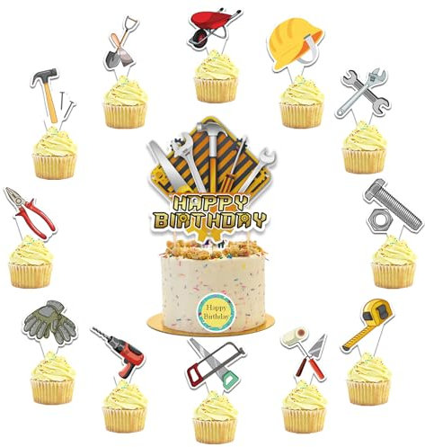 25 Pcs Outils Décorations De Gâteaux Outils Gâteau Topper Cupcake Toppers pour Outils Décorations De Fête D'anniversaire Outils Fournitures De Fête D'anniversaire