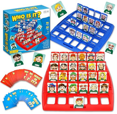 Wer Ist Es Spiel Original,Wer ist es Lustiges Ratespiel Brettspiel,Guess What Spiel,Guess Who,Wer Bin Ich Spiel Classic Guess Game für Family Spiele