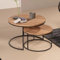 Tubibu Couchtischset Skagen Kaffeetisch im 2er Set Satztisch 2-TLG für Wohnzimmer Flur aus Metall und Spanplatte Wohnzimmertisch Beistelltisch Set Moderne Couchtische für Wohnzimmer (Holz-Optik)