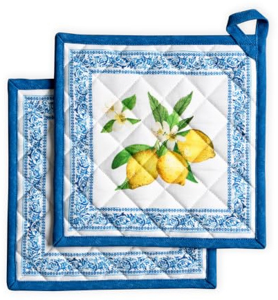 Maison d' Hermine Pot Holders 100% Cotton Potholders (20 x20 cm, Pack of 2)