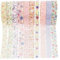 LIFKOME 10Rollen Washi Tape Set mit Goldfolien für Scrapbooking Handlettering und Journaling Blumenmuster Umweltfreundliches Material Einfach Abziehbar und Vielseitig