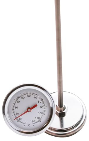 ETUCYNG Termómetro de compostaje de suelo de acero inoxidable, guía digital de compostaje 0-120 ℃, termómetro de jardín, medidor de humedad, probador de sensor de temperatura de alta precisión, para