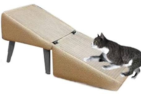 Rampa para perros – Rampa antideslizante para mascotas para cama, escaleras plegables para gatos, escalera antideslizante para cachorros, taburete reposapiés multifuncional, ideal para mascotas