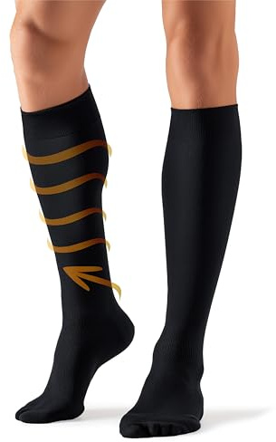 BeOnTop Medias Compresion Hombre Descansantes 14-17 mmHg – Calcetines Compresivos para Viajes, Trabajo, Deporte, Piernas Cansadas, Varices, Circulación – Made in Italy