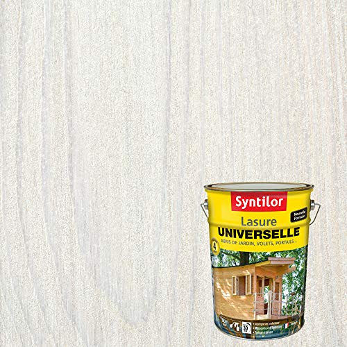 Syntilor - Lasure Universelle 4 Ans Blanc Satiné 5L