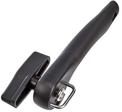 Amazon Basics – Dosenöffner, sichere Schnittkante, mit weicher Grifffläche, Schwarz, Groß