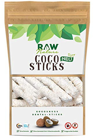 RAW Nature Kokos-Sticks Hundesnack | Zahnpflege Snack | Zahnpflege Hundeleckerlie | 100% Kokos | natürlich | ohne künstliche Zusätze (150 g)