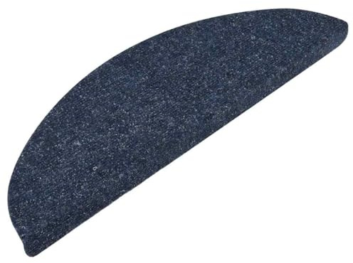 vidaXL Stufenmatten 15 STK., Treppenmatten für Treppenstufen, Treppenteppich Selbstklebend, Treppenstufenmatte Treppenschutz, 56x17x3cm Blau