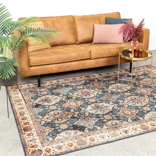 FRAAI | Home & Living Teppich Vintage - Imagine Oriental Bunt 140x200cm - Baumwolle, Polyester - Flachgewebe - Vintage, Orientalisch - Wohnzimmer, Esszimmer, Schlafzimmer - Rug