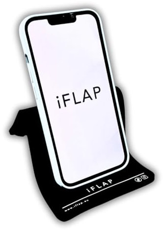 iFLAP, Smartphones – Flexible Handyhalterung / Handyständer entwickelt zum Reisen, für Zuhause und in der Arbeit – einfach aufstellen oder einklemmen und freihändig streamen!