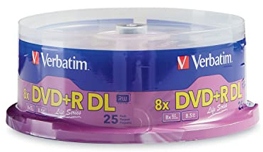 Verbatim DVD+R DL Double Layer 8.5GB 8X LifeSeries - 25pk Spindle 71122