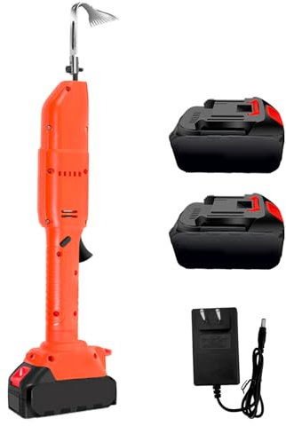 Motoazada, Motocultor de 21 V con Batería de Litio Recargable de 10 Ah Motoazada Eléctrico de 2500 RPM con Doble Interruptor Herramientas de Jardín con para Aflojar La Tierra Y Desherbar