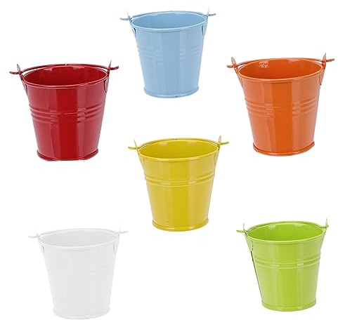 SUPVOX Mini Pot De Fleurs en Fer Forgé pour Succulentes, Jardinage Et Décoration Intérieure, Lot De 6 Petits Pots en Fer Solide, Usage Polyvalent pour Plantes Et Rangement
