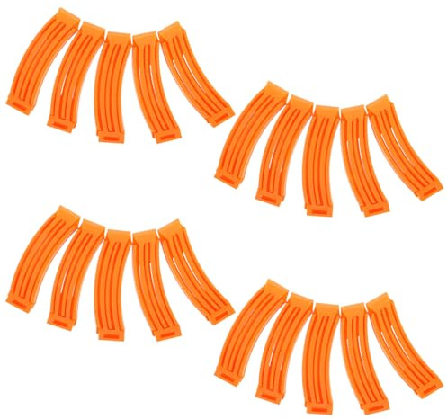 Toyvian Kit de 20 Bigoudis Mousseux Orange pour Permanente Racines, Pinces de Coiffure pour Racines, Bigoudis Permanents pour Cheveux Courts et Longs, Coiffure Diy, Accessoires