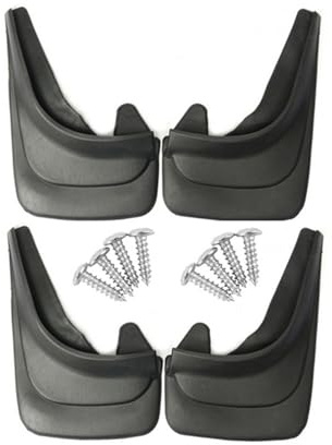 4PCS Guardabarros de goma para coche Protectores salpicaderos delanteros y traseros flexibles con clips remache sujeción Accesorios protectorios exteriores vehículo utilitario deportivo SUV camión lig